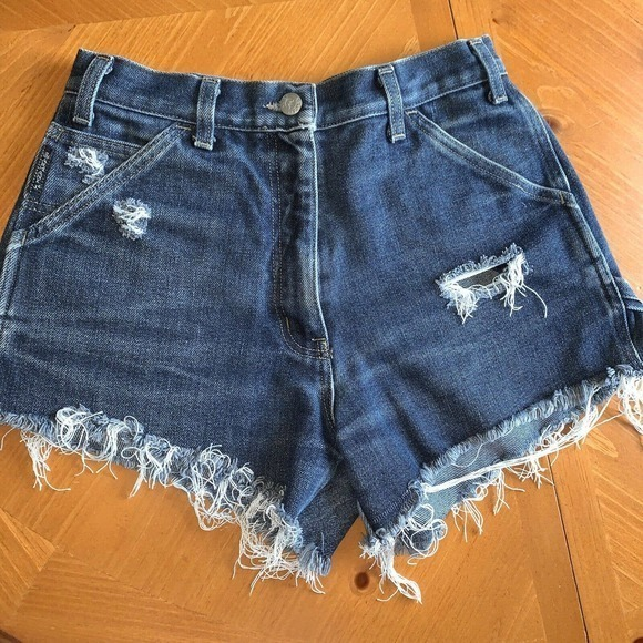 Vintage Armani Jeans High Waist‎ Denim Mom Jean Shorts Sz 6 made Italy Y2K 90’s - Picture 1 of 8